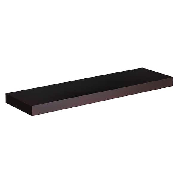 Southern Enterprises 10 in. Chicago Chocolate Floating Shelf (Price Varies by Length)