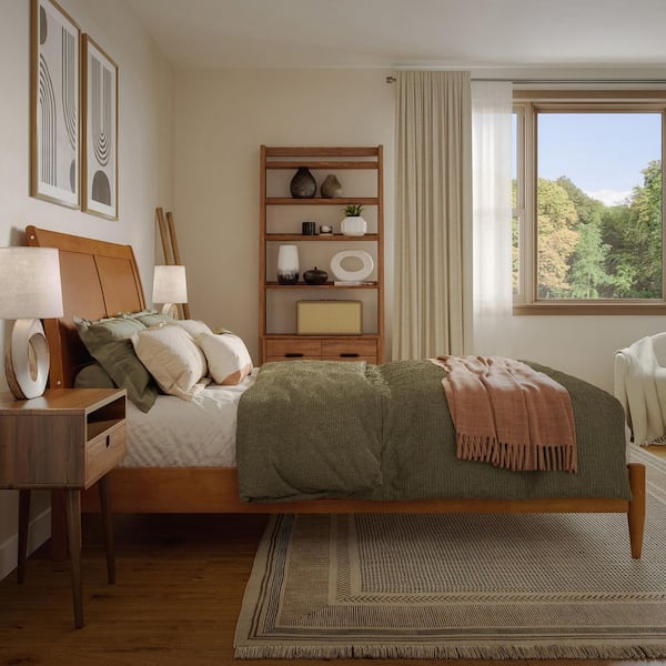 AFI Valencia Light Toffee Natural Bronze Solid Wood Frame Full Low