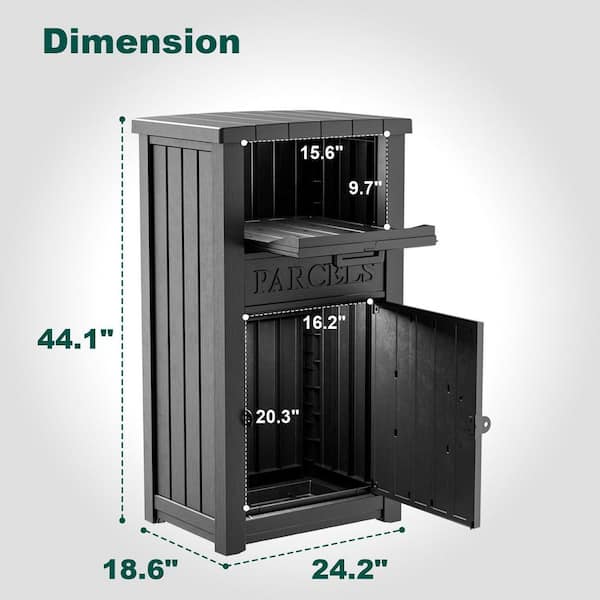 Waterproof and Anti-Theft 60 Gal. Resin Deck Box Package Delivery