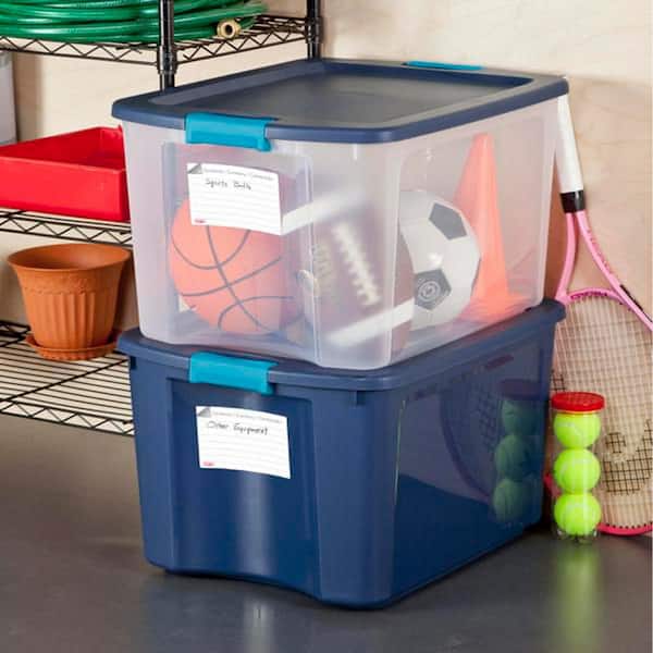 Sterilite 26 Gallon Latch & Carry Plastic Storage Tote Container Box