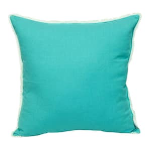 20 X 20 Transitional Solid Blue Square 20 in. x 20 in. Pillow