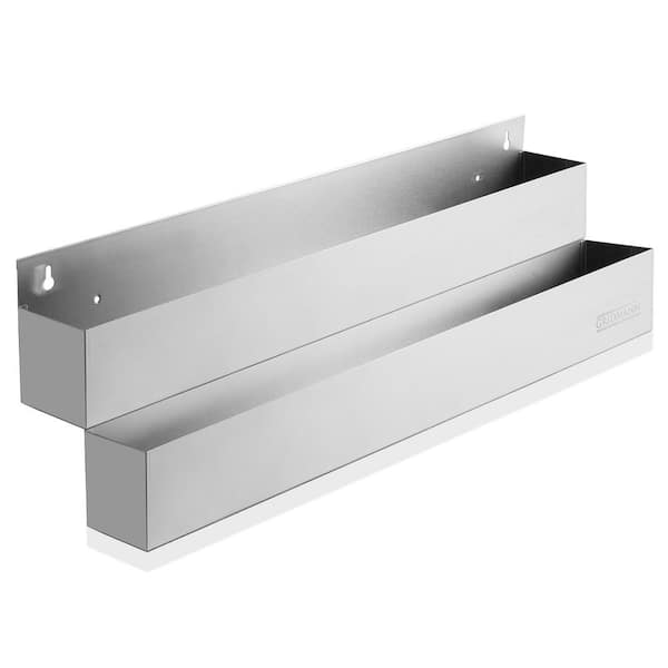 16-Bottle Stainless Steel 32 in. Double Speed Rail Liquor Bottle Holder Wine Rack