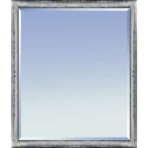 24 in. W x 20 in. H Wood Piccino Luminoso Silver Framed Modern Rectangle Decorative Mirror