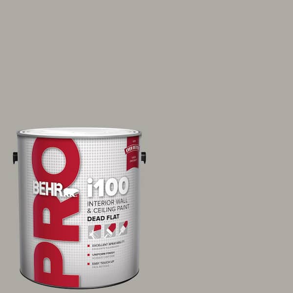 1 gal. #PPU24-10 Downtown Gray Dead Flat Interior Paint