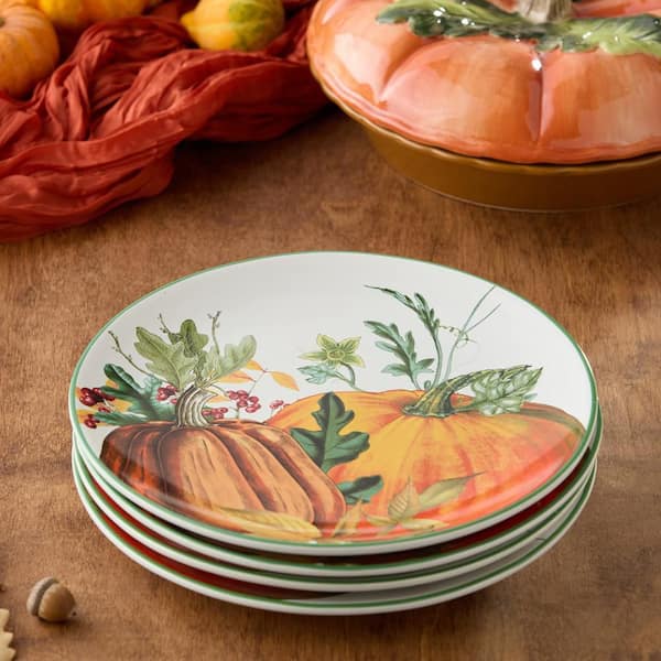 Square Fall Plate Appetizer Plates Certified International Harvest Splash Canape Plates ...