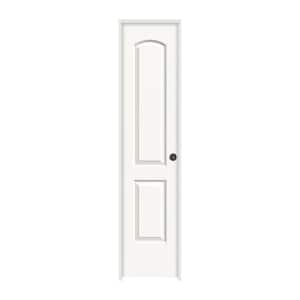 18 in. x 80 in. Caiman 2 Panel Left-Hand Hollow Core White Paint Molded Composite Single Prehung Interior Door
