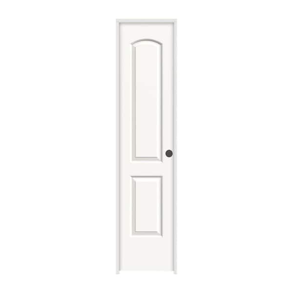 JELD-WEN 18 in. x 80 in. Continental White Painted Left-Hand Smooth Molded Composite Single Prehung Interior Door