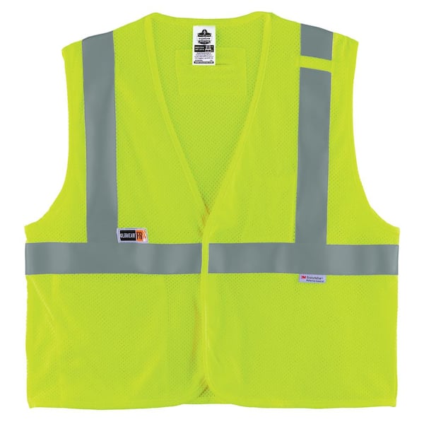 Ergodyne GLoWEAR S/M Lime Hi-Vis Type R Class 2 FR Modacrylic Vest