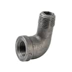 3/8 in. Black Malleable Iron 90 Degree FPT x MPT Street Elbow Fitting