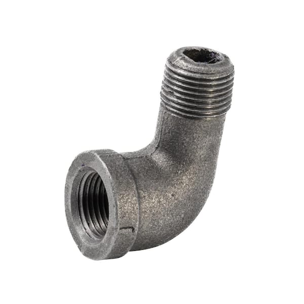Southland 3/8 in. Black Malleable Iron 90 Degree FPT x MPT Street Elbow Fitting
