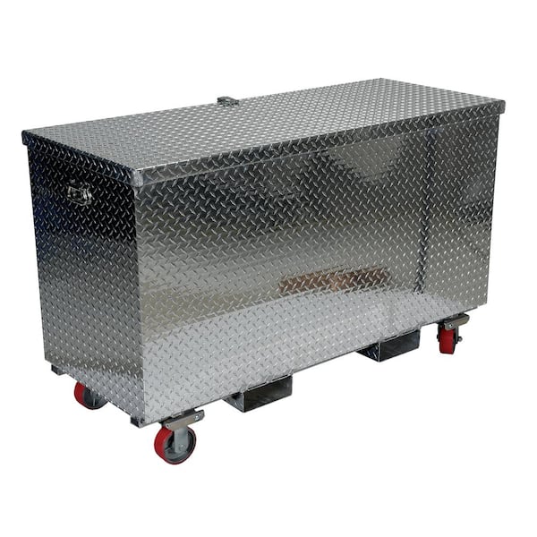 Vestil 24 in. x 48 in. Aluminum Portable Tool Box with Casters and Fork Pocket