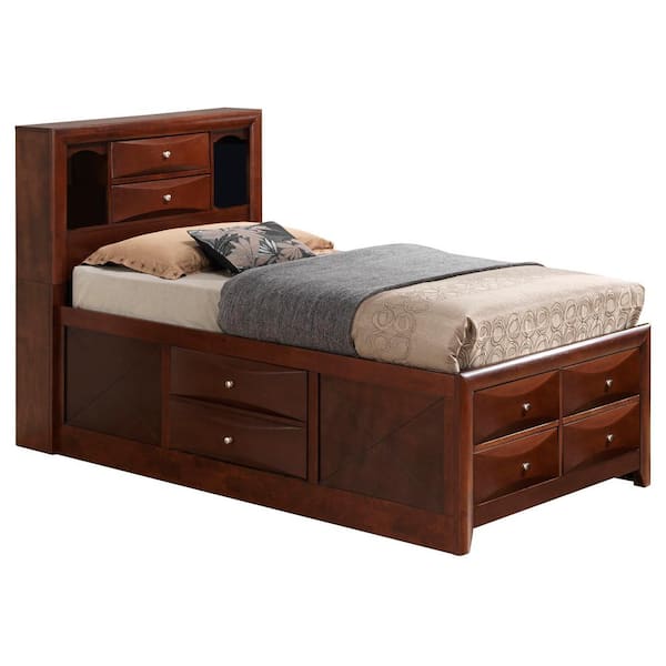 AndMakers Marilla Cherry Twin Panel Beds