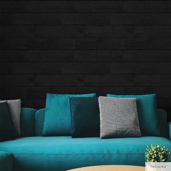 Espresso Wood Planks Vinyl Peel and Stick Textured Wallpaper Roll (Covers 28 sq. ft.)
