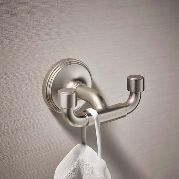 Paces Wall Mounted J-Hook Robe Hook in Vibrant Brushed Nickel