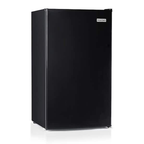 IGLOO 18 in. Width 3.2 cu.ft. Black Mini Refrigerator in Black