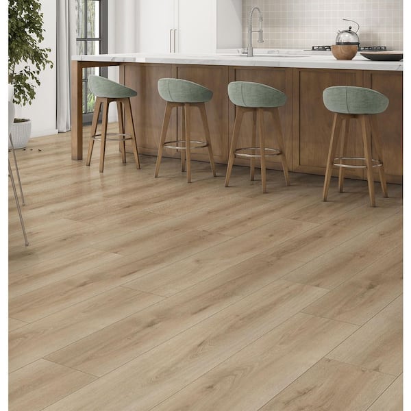 Bakewell Oak 14 mm x 8 in. W Waterproof Laminate Wood Flooring(13.28 sq. ft. /case)