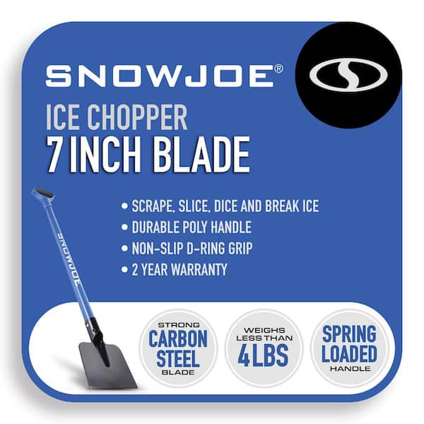 Snow Joe Spring-Loaded Impact Reducing Steel Ice Chopper, 7-inch x 5.5-inch  