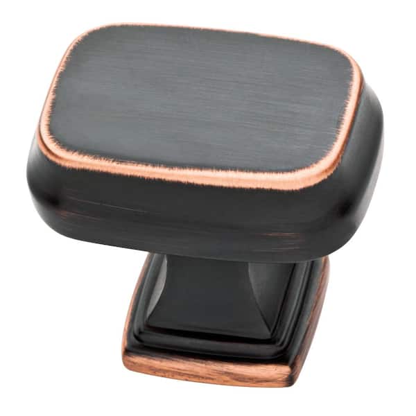 Liberty Brightened Opulence 1-5/16 in. (33 mm) Bronze with Copper Highlights Square Cabinet Knob