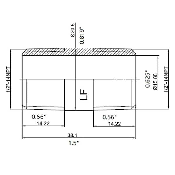 1/2 in. x 1-1/2 in. MIP Brass Nipple Fitting