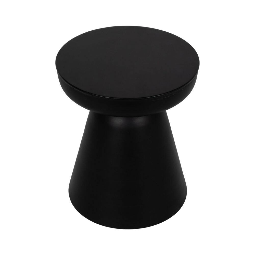 16 in. White Round Wooden Accent Table - thumbnail 2