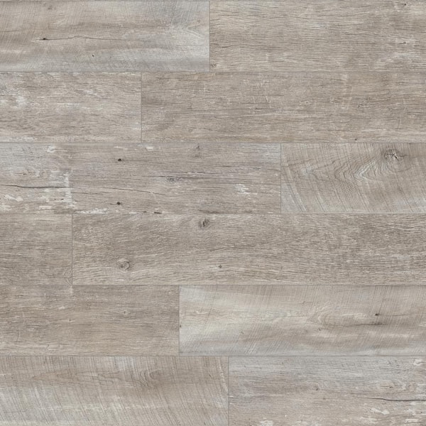 Unbranded Take Home Sample - Grizzly Weathered Gray Oak Waterproof Laminate Floor Tile Flooring