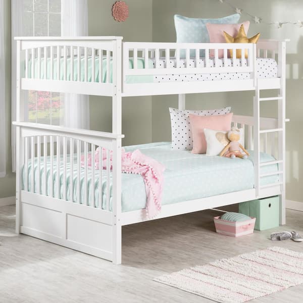 AFI Columbia Bunk Bed Full over Full in White