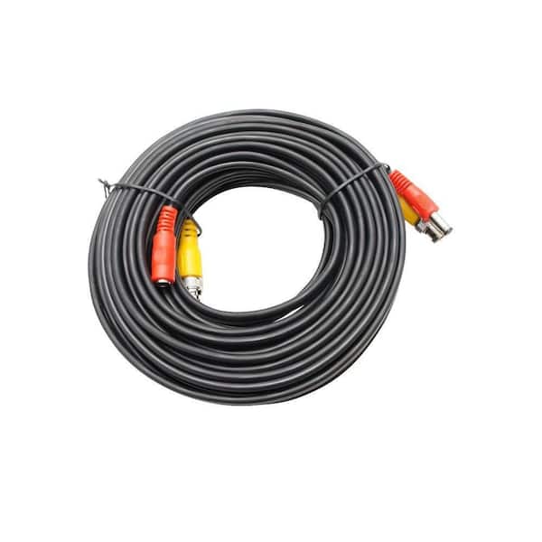 SPT 50 ft. Premade Premium Siamese Power and Video Cable in Black