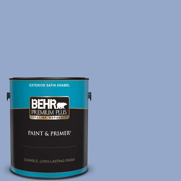 BEHR PREMIUM PLUS 1 gal. #600D-4 Finesse Satin Enamel Exterior Paint & Primer
