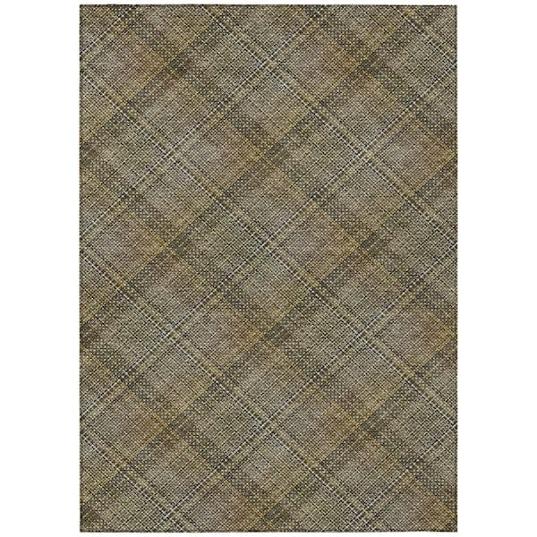 Chantille Machine Washable Indoor/Outdoor Abstract ACN2880 Brown 5 ft. x 7 ft. 6 in. Area Rug
