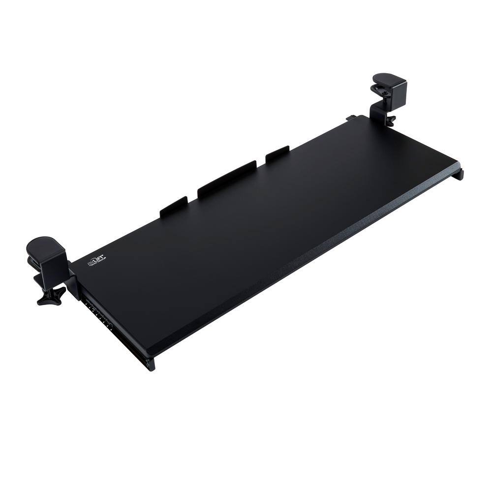 Black 31.5 Seville Classics Keyboard Tray Airlift 360 Clamp-On Extra-Wide Under Desk Sliding 