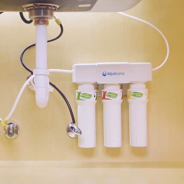 3-Stage Max Flow Under Counter Water Filtration System with Faucet in Chrome 3-Stage Max Flow Under Counter Water Filtration System with Faucet in Chrome