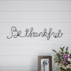 "Be Thankful" Metal Cutout Sign