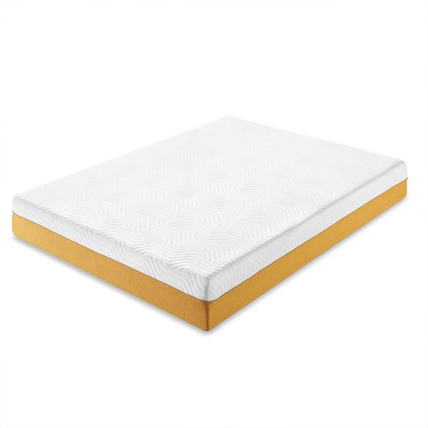 best price mattress Lagom 10 in. Medium Hybrid Smooth Top Bamboo Charcoal Memory Foam and Pocket Spring Mattress, Full