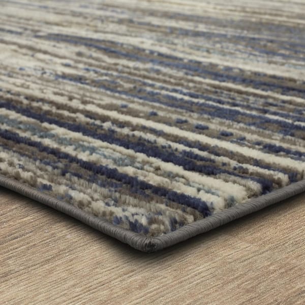 Mohawk Home Banner Grey/Dark Blue 2 ft. x 2 ft. 11 in. Area Rug