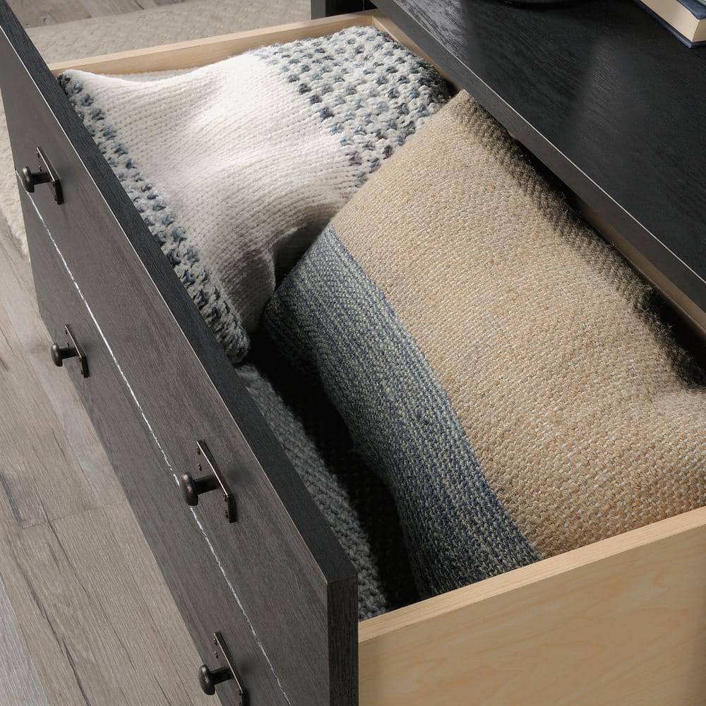 Raven Oak Rectangular Engineered Wood Coffee Table with Storage