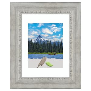 Rustic White Wash Wood Picture Frame Opening Size 11x14 in. Matted to 8 x 10 in.
