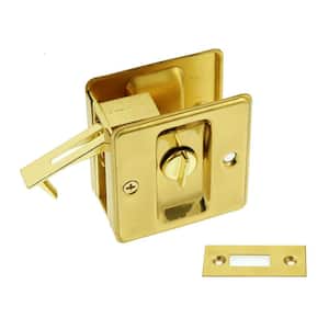 Ultra Pocket door Privacy lock 49505 7600 x US3 Polished Brass 