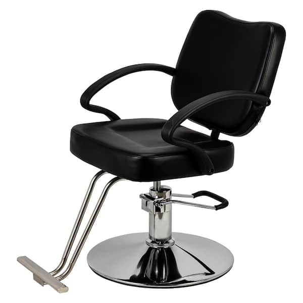 Karl home Black Hydraulic Barber Chair Salon Beauty Spa Shampoo Hair Salon Chair