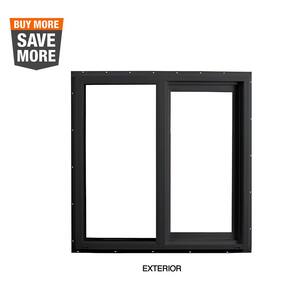23.5 in. x 23.5 in. Select Series Horizontal Sliding Left Hand Vinyl Bronze Window with White Int, HPSC Glass and Screen