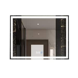 48 in. W x 36 in. H Large Rectangular Frameless Anti-Fog Wall-Mounted Bathroom Vanity Mirror in Silver