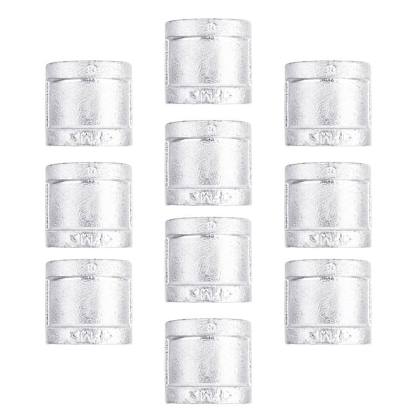 PIPE DECOR 1/2 in. Galvanized Iron Coupling (10-Pack)