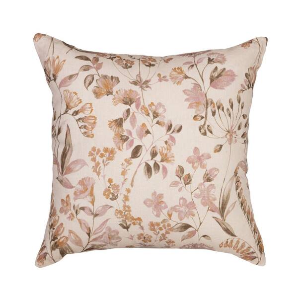 ARDEN SELECTIONS Theora Floral 20 in. x 20 in. Home Indoor Throw Pillow ...