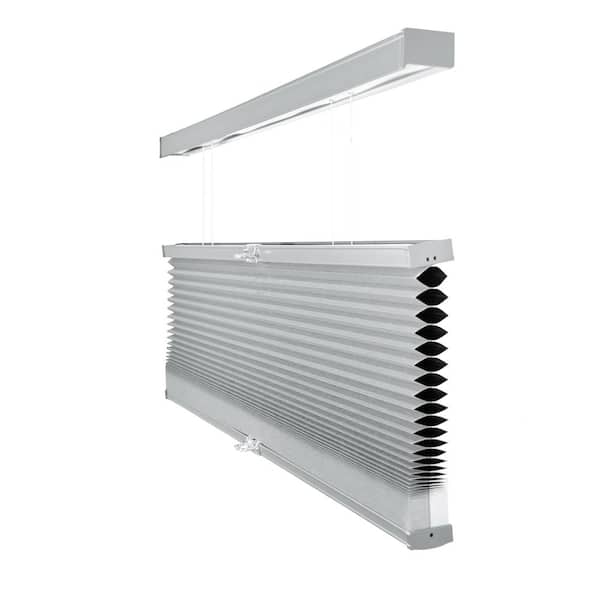 Chicology Cut-to-Size Light Grey Cordless Top Down Bottom Up Blackout Insulating Polyester Cellular Shade 55.5 in. W x 72 in. L