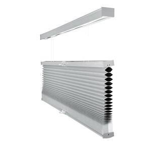 Cut-to-Size Light Grey Cordless Top Down Bottom Up Blackout Insulating Polyester Cellular Shade 62.75 in. W x 72 in. L
