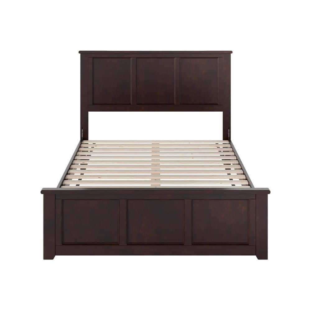 Charlotte Espresso Full Solid Wood Platform Bed with Headboard