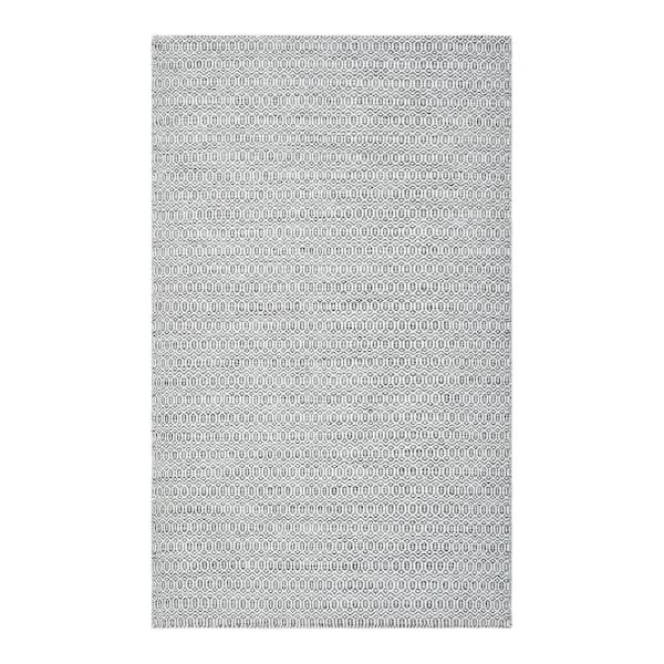 Solo Rugs Chatham Flatweave Geometric Slate 9 ft. x 12 ft. Hand Woven Indoor/Outdoor Area Rug