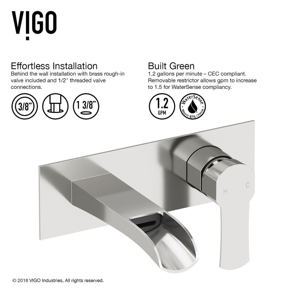 Cornelius 9 7/8" Black and Nickel Modern Wall Mounted Faucet