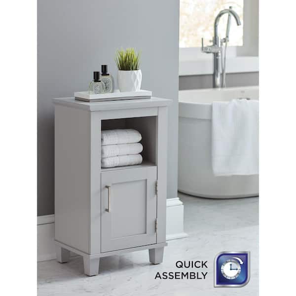 Shaker Style 16 in. W x 12 in. D x 27.7 in. H Floor Cabinet in Dove Gray