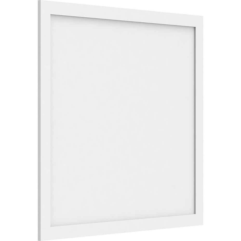Ekena Millwork 5/8 in. x 3-1/6 ft. x 3 ft. Cornell Flat Panel White PVC ...