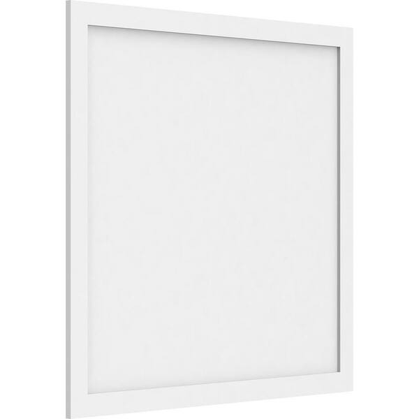 Ekena Millwork 5/8 in. x 3-1/6 ft. x 3 ft. Cornell Flat Panel White PVC ...